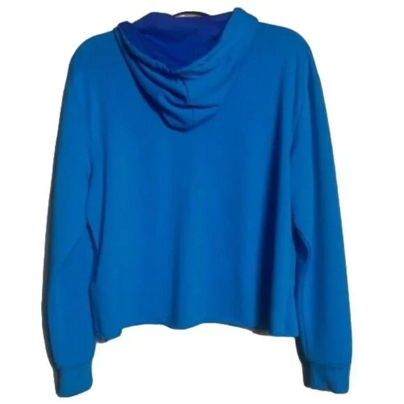 Disney Parks Women’s Medium Blue Retro Print Castle Cropped Hoodie Lightweight - Picture 7 of 7